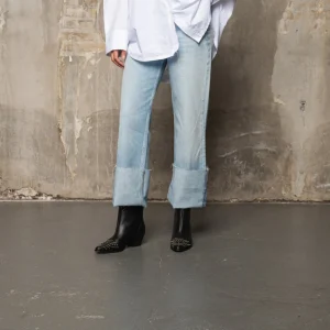 Shoe the Bear Hæle | Støvler<Annika western stud ruskind -