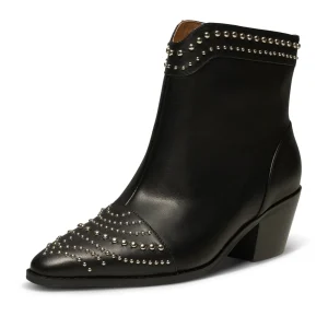 Shoe the Bear Hæle | Støvler<Annika western stud ruskind -