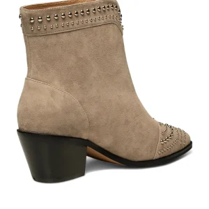 Shoe the Bear Hæle | Støvler<Annika western stud ruskind -