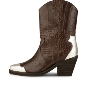 Shoe the Bear Hæle | Støvler<Nancy Western Croco -