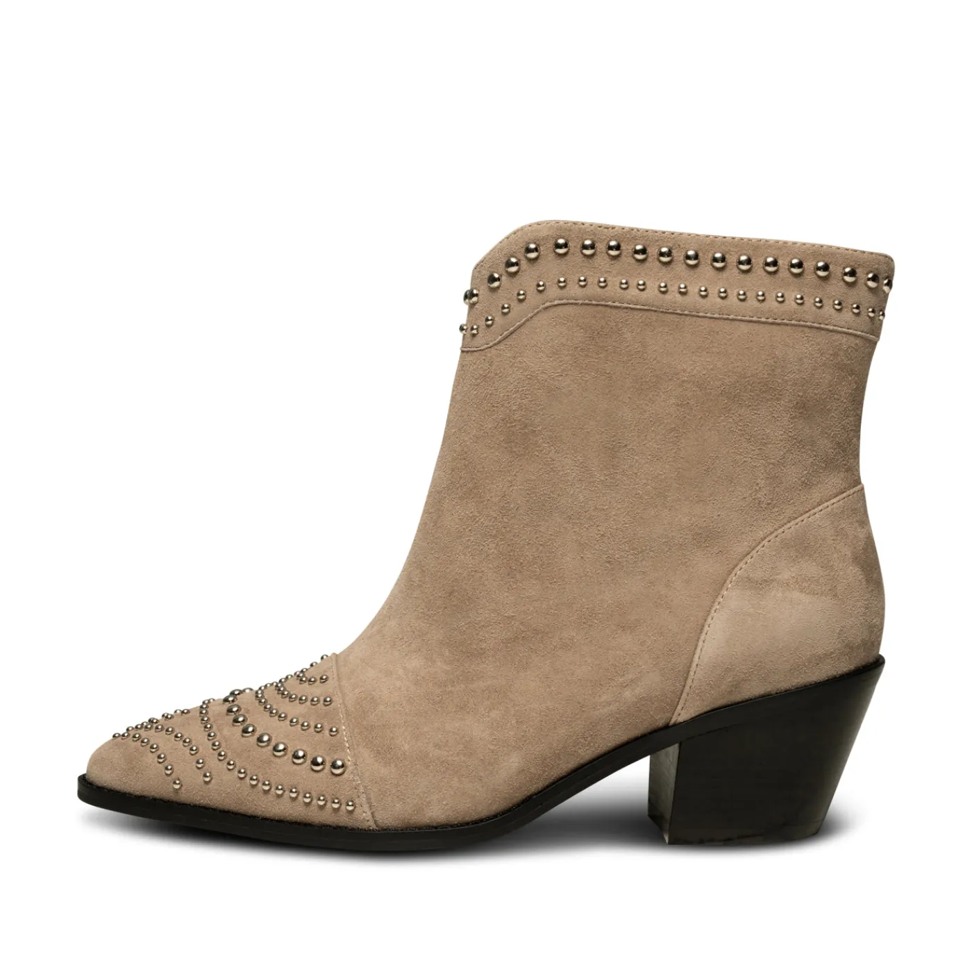 Shoe the Bear Hæle | Støvler<Annika western stud ruskind -